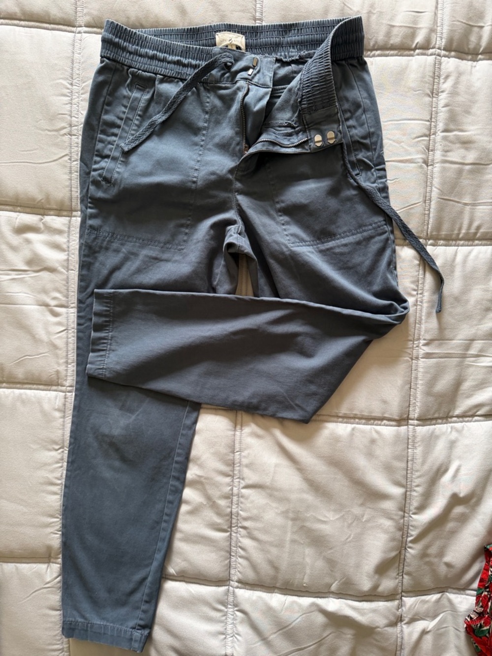 Lou & Grey Blue/Gray Drawstring Jogger Pants S/M